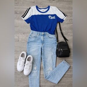 Light Blue Distressed Women Jeans